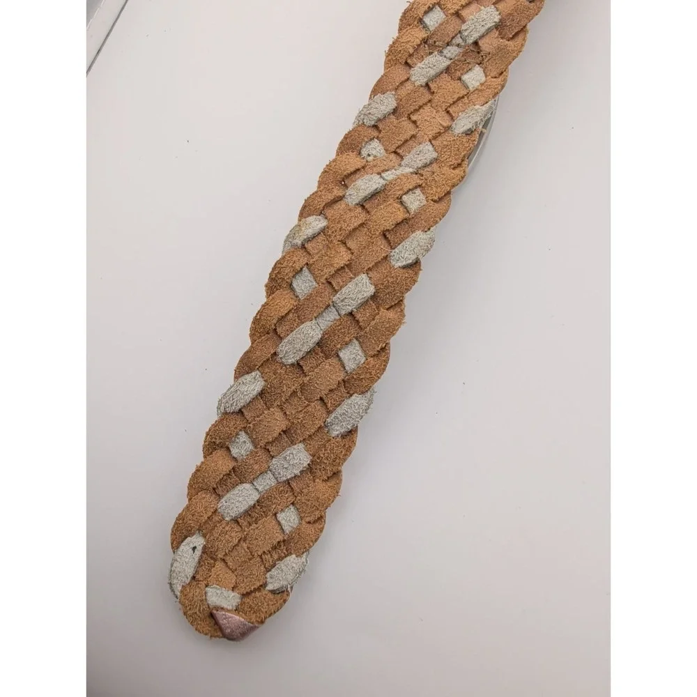 Fossil Women's Watch 30mm Silver Case Multicolor Woven Bund Strap- New Battery